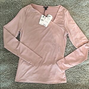 NWT Express Body Comtour Pink Long Sleeve Top sz small
